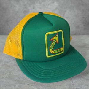 Vintage 90s 'Farmer' green/yellow trucker hat